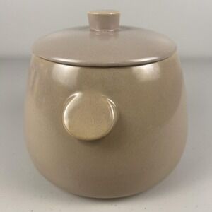 Vintage MCM Solana Pottery "Solana Ware" Rose Line‎ Bean Pot Stonewear w/Lid USA
